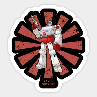 Ratchet Transformers Retro Japanese Sticker